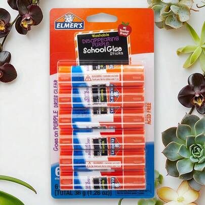Elmer's 6pk Washable School Glue Sticks - Disappearing Purple