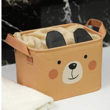 1PC 25X18X15 Bear Multi-Purpose Basket Toy Basket - Laundry Basket - Bathroom Organizer - Storage Organizer - Brown Bear - View 5