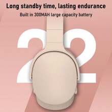 Wireless Over-Ear Bluetooth Headphones, Deep Bass Wireless Headphones With Mic, Noise Isolating, Lightweight Folding HiFi Stereo Headset For Travel/Tablet/PC/Home - 粉色 - 查看 5