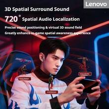 Lenovo TG101 TWS Gaming Earbuds With Hybrid Active Noise Cancelling, Bluetooth 5.4 For Stable Dual Device Connection, 40ms Low Latency Mode For Gaming & Videos, 24H Total Battery With Fast Charging, Secure Ergonomic In-Ear Fit, Touch Controls, Hi-Fi Stereo Sound With Deep Bass, Clear Voice Calls, Perfect For Mobile Gaming, Music, Workouts, Office - Multicolor - View 7
