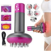 Lymphatic Drainage Massager & Anti Cellulite Massage Tool, Helps Reduce Stretch Marks & Cellulite,For Legs, Arms & Belly, Body Sculpting Machine With Heat & Vibration(Purple) - Màu tím - Xem 1