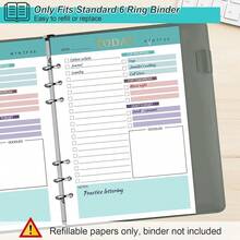 A5 Refill Paper Planner Inserts, 3 Pack 6 Holes Loose Leaf Refill Paper, 300 Pages Budget Planner Binder Inserts Journals Notebook For Memo, To Do List, Planners 8.3\ X 5.6\ - Gre1en - View 6