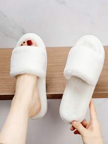 定制新娘拖鞋、毛绒伴娘拖鞋、个性化新娘拖鞋、圣诞派对礼物、毛绒拖鞋、生日礼物、母亲节礼物、毕业礼物 - 彩色 - 查看 18