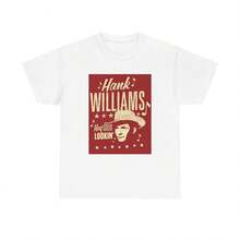 K Williams Sr Tshirt Hey Good Looking Country Music Uni Heavy Cotton Suitable For Year-Round Wear, 220g Pure Cotton Single-Sided Printed Crew Neck Short-Sleeve T-Shirt, Women's Fun Printed Top - Màu 1 - Xem 1