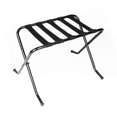 Portable Metal Luggage Rack, 680 X 400 X 560MM, Black