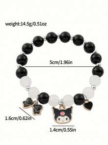 1 Set Fashionable Cartoon Bracelet, Cute Beaded Bracelet, Charming Jewelry Bracelet, Holiday Gift Suitable For Friends To Wear Year-Round - Multicolor - View 4