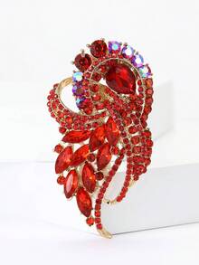 奢华水晶胸针，男女皆宜的优雅玻璃花朵翻领别针，婚礼/派对礼服配饰，聚会徽章礼物 - 大號玻璃(0957) - 查看 21