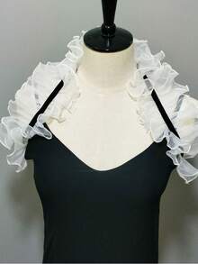 Xiacheng 1件复古蕾丝荷叶边可拆卸领子，维多利亚爱德华风格白色服装领子，男女通用 - 復古款 - 查看 16