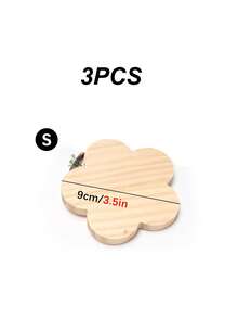 1 Stück / 2 Stück / 3 Stück hölzerne blumenförmige Plattform, Ständer, Leiter, Sitzstange für Papageien, Hamster, Klettern, Vogelkäfig-Zubehör, geeignet für Vögel, ganzjährig - Aprikosenfarben - Übersicht 13