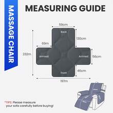 YSTYLE 1-Seater Reclining Relaxing Armchair Cover, 100% Waterproof Armchair Cover, Elasticated Armchair Cover, Reclining Sofa Cover - Dark Grey - View 7