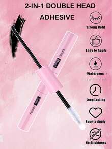 MEM 620/600片睫毛嫁接套装，DIY睫毛嫁接套装，包含D型卷翘单根睫毛、胶水、封层剂和睫毛嫁接器，适合日常使用、旅行、新手、婚礼、约会、派对、节日——圣诞节/万圣节/送礼佳品 - 黑色 - 查看 8