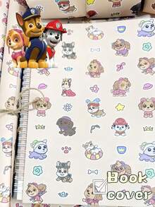 Paw Patrol 1卷大号米色可爱汪汪队立大功卡通图案包装纸（毛毛、阿奇、灰灰、路马、天天、珠珠、追踪犬、塔克、艾拉、雷克斯、野猫、自由），尺寸70 x 50厘米，适用于毕业、返校、新年和生日派对装饰。可爱的米色搭配卡通狗狗图案，实用大尺寸包装纸，也可作书皮使用。 - 套裝 - 查看 4