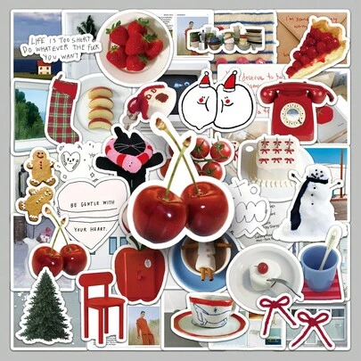 50 ks vysoko kvalitných krémových kórejských estetických nálepiek, vhodných do albumov, diárov, notebookov, fliaš s vodou, áut atď. Dizajn založený na viere s pozitívnym posolstvom, skvelé ako darček.