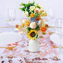 Bộ 3 khăn trải bàn màu vàng hồng kích thước 11*108 inch, khăn trải bàn lưới lấp lánh, thích hợp cho đám cưới, tiệc sinh nhật, kỷ niệm, tiệc chiêu đãi, lễ hội. - Nhiều màu - Xem 11