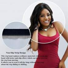 6件套假发固定带，含防滑头带、可调节蕾丝假发带（带硅胶条）和4个发网，适合女性使用。 - 彩色 - 查看 5