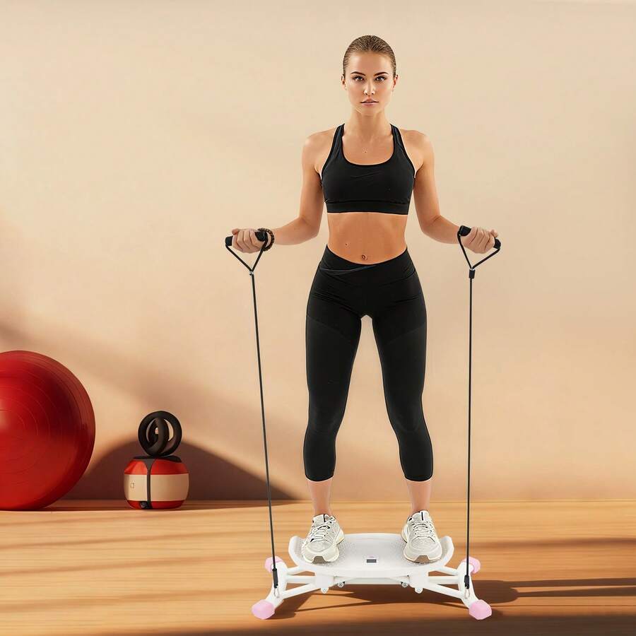 Ski Machine - Pink + White - View 1