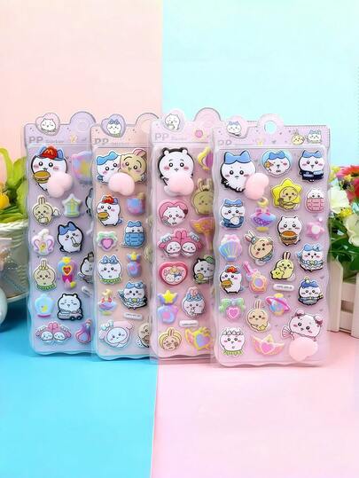 1pc Random Creative High-Quality Sticker, Usaqi Xiaoba DIY Handbook Decorative Sticker, Cartoon Sticker, Water Bottle Decorative Sticker, Gift Decorative Sticker