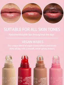 二合一润唇膏 - 滋养唇膜和润唇膏二合一，即刻保湿亮泽，无色透明，舒缓唇部护理，适用于圣诞节、冬季、粉色系、毕业典礼、生日、节日、夏季、秋季、Y2K、时尚派对、女士妆容、化妆派对、海滩旅行、户外露营、校园旅行、节日装饰礼物、玫瑰、女生角色扮演、最佳色彩、魅力、氛围、情人节 | 纯素润唇护理，适合干唇及日常使用 - Strawberry - 查看 6