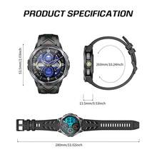 O novo smartwatch da LIGE possui bateria de 1100 mAh, lanterna LED, previsão do tempo, resistência à água para uso diário, mais de 100 modos esportivos, lembrete de chamadas, gravação de atividades físicas e é um relógio inteligente para esportes e atividades ao ar livre, unissex, com o mesmo estilo. - Preto - Ver 8