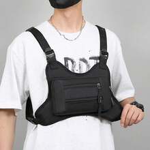 Bolsa De Chaleco Para Correr Frontal Con Bolsas Teléfono Y Almacenamiento Entrenamiento Ciclismo Bolsa De Pecho Deportiva Resistente Agua Hombres Chaleco Táctico Con Correa - C - Ver 8