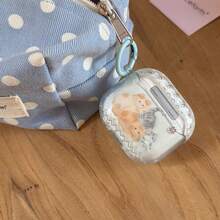 Sött halvtransparent blått hörlursfodral med 3 katter och hängande ring, lämpligt för AirPods Pro 2, härligt Apple 4 Simple 3 New 1/2 Generation Women Earphone Case - Babyblå - Visa 11