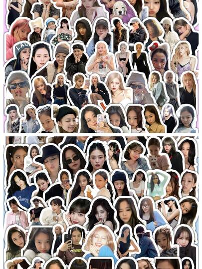 60pcs Black/Pink Stickers, BP Stickers, Kpop Stickers, Kpop Fans Merch Goods, Can Be Pasted On Laptops, Phones, Luggage, Cups, Notebooks, Planners, DIY Decorations, Lovely Small Gifts For Friends