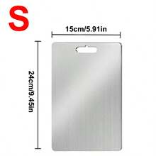 1块不锈钢双面砧板 - 重型厨房砧板，底部防滑，适用于肉类、蔬菜、水果等 - 易于清洁 - 是家庭、商业厨房和家庭烹饪的理想之选 - 彩色 - 查看 12