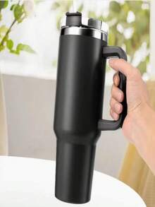 Termo Acero Inoxidable Recipiente Vaso Termico Con Asa 40oz - Negro - Ver 3