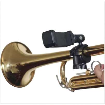 Soporte musical para teléfono celular de rotación 360 para trompeta, se adapta al 99.9% de los smartphones, monta tu teléfono en instrumentos musicales,  fácilmente partituras PDF, toma videos,41116053