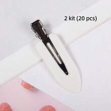 10 Pieces Of Seamless Alligator Hair Clips For Girls – Cute Bangs And Flyaways Accessories - Blanco - Ver 7