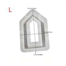 SILIKE LUFEI 1pc DIY Clay Mold Large Medium Small House Plaster Ornament Resin Candle Mold Hollow House Base Silicone Mold, Suitable For DIY Handmade Crafts, Home Decor Ornament Making - Hollow House Mold - View 11