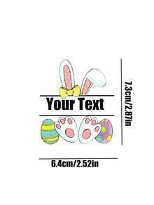 Customized Easter Canvas Tote Bag With Name, Easter Egg Hunt, Personalized Easter Gift, Burlap Bag With Easter Bunny Print, This Is A Printed Product - Multicolor - View 10