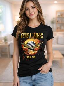 0196  Baby Look T-Shirt 2026 Cotton Comfort - 黑色 - 查看 2