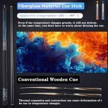 Odwmwhuh  Glass Fiber Pool Cue 2-Pieces Pool Cue Stick - 58" Professional Billiard Pool Cues Sticks 19-20 Oz Professional Pool Stick Set With Cue Case And Glove - Cue Set B - View 6