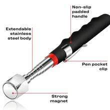 16LB Diamond-Shaped Telescoping Magnetic Pickup Tool - Stainless Steel Grabber With Ergonomic Non-Slip Grip, Handheld Manual For Automotive Repair, Construction, Hard-To-Reach Home DIY Screw Retrieval, Compact Professional Mechanic Essential - A - View 4