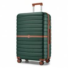Suitcase 20 24 28 Inch Cabin Carry On Check In ABS PC Hard Shell Spinner Wheels Lock Small Medium Large Travel Luggage Set For Holiday Family - 綠色 - 查看 12