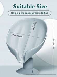 Leaf Shaped Soap Box Drain Soap Holder Bathroom Accessories Suction Cup Soap Dish Soap Dish Bathroom Soap BoxLeaf-Shaped Soap Dish Drain Rack - Multicolor - View 4