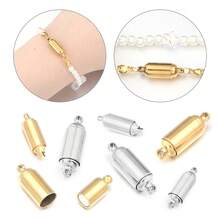 1pc/Pack Stainless Steel Ring Magnetic Clasp, Bracelet Clasp, Pearl Necklace Connector, Fashionable Personalized Magnetic Buckle, DIY Jewelry Making Magnetic Clasp - Pull Ring Cylindrical Magnetic Buckle - View 5