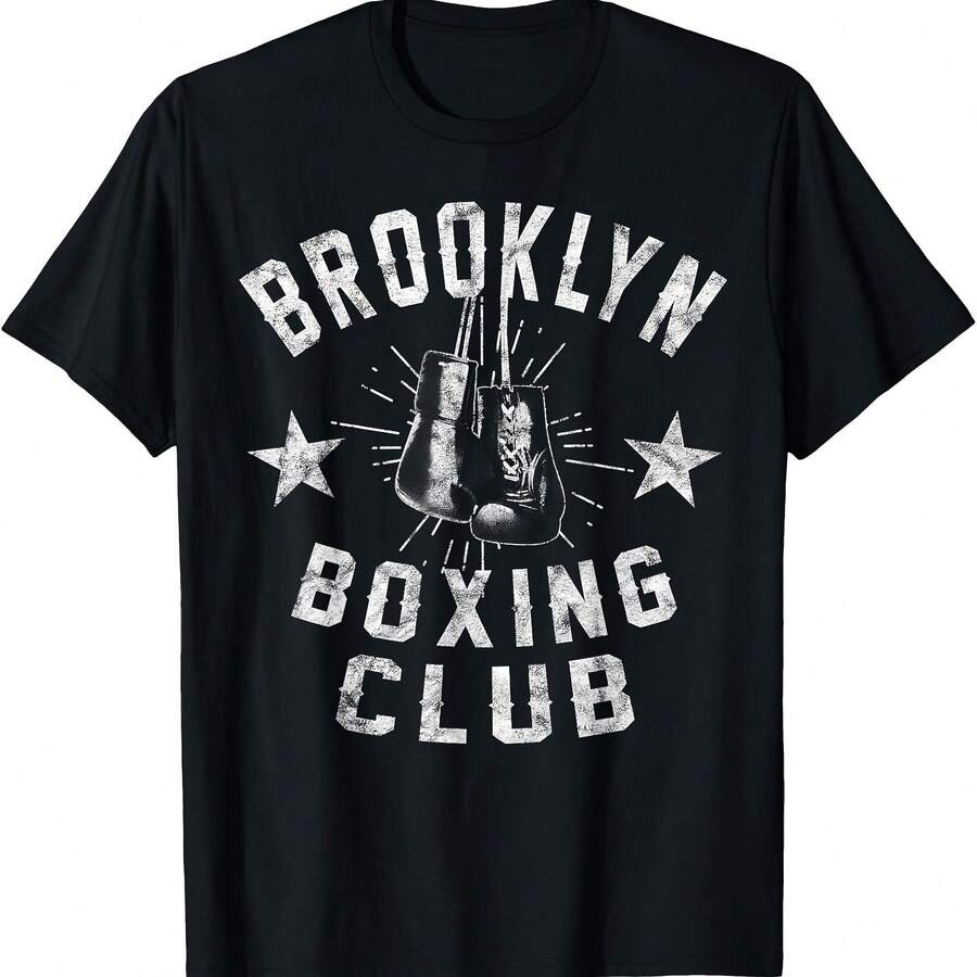Brooklyn Boxing Club - Vintage Distressed Boxer T-Shirt T-Shirt - màu đen - Xem 1