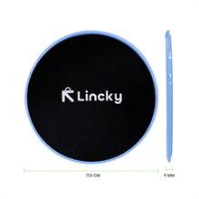 1 Par de disco deslizante lincky, para pilates yoga, fitness ideal para fortalecer musculo varios colores - Azul - Ver 2