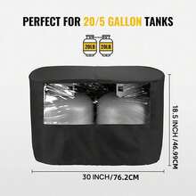 Durable Black Oxford Cloth Protective Cover, Waterproof, Dustproof, UV-Resistant, Tear-Resistant, Suitable For Boat Console, Kayak Storage Bag, Wood Chipper, Tire, Camper, Propane Tank, Camping Chair, All-Season Outdoor Use, Suitable For Camping Season, Holiday Travel, Summer Outdoor Activities - Black - View 13