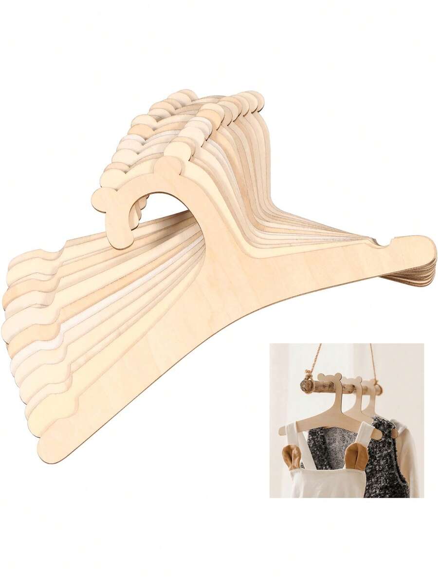 Wieszak na ubrania w kształcie misia, wieszak dla dzieci, wieszak na ubrania dla niemowląt z uroczymi uszami misia, wieszak antypoślizgowy, odpowiedni na koszule, spodnie, spódnice - Wielokolorowe - Zobacz 1