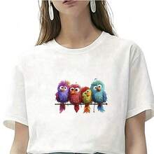 1pc/2pcs/3pcs Four Birds In A Row Heat Transfer Patch, Ironing And Washable, Suitable For T-Shirts, Jeans, Sweaters, Handbags, Pillows, Cushions - 3PCS-s - View 5