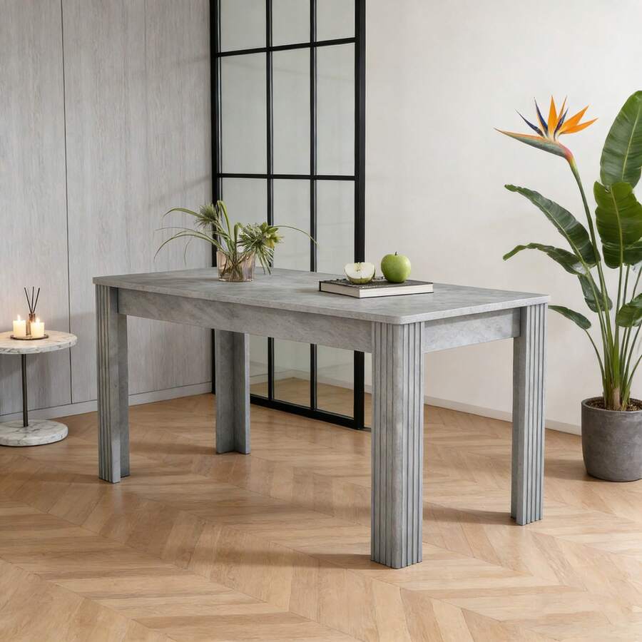 Dining Tables - Grey + Particle Board - View 1