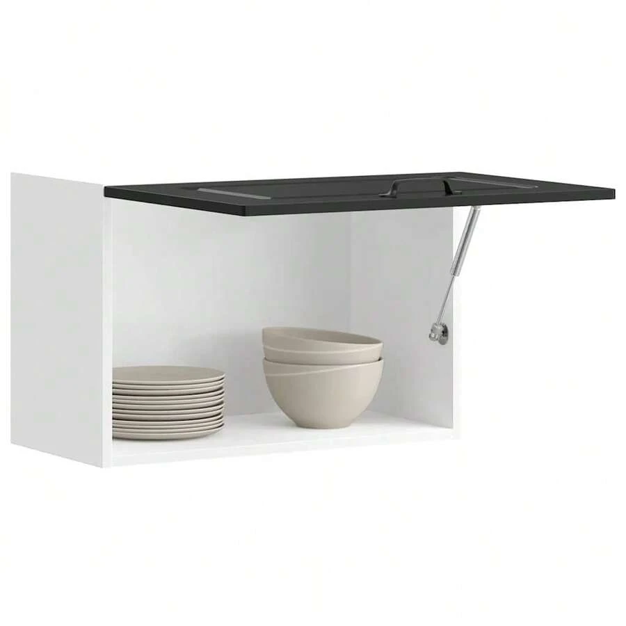vidaXL Küchen-Hängeschrank Kalmar Schwarz Holzwerkstoff - Black - View 1
