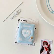 1 Piece Of Leopard Print Series Wings Bow Fish Cake Pattern Girl Heart Cartoon 2-Inch Pendant Small Photo Album, Student Bow Star Chasing ID Photo Card Album Storage Book - Wings Album - View 14