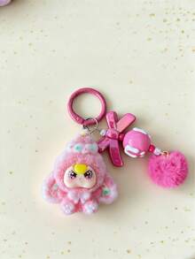 Novo Chaveiro Fofo Mini de Pelúcia e Plástico, Acessório de Moda Cartoon, Pingente de Bolsa, Adequado para Festa, Feriado, Pequeno Presente - Multicolorido - Visão 7