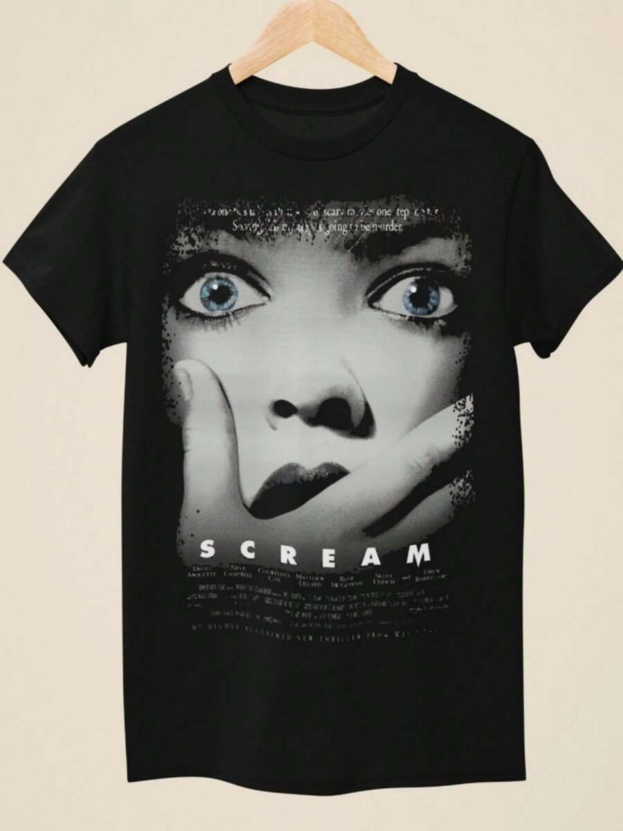 Scream - Movie Poster Inspired Unisex  T-Shirt - 黑色 - 查看 1