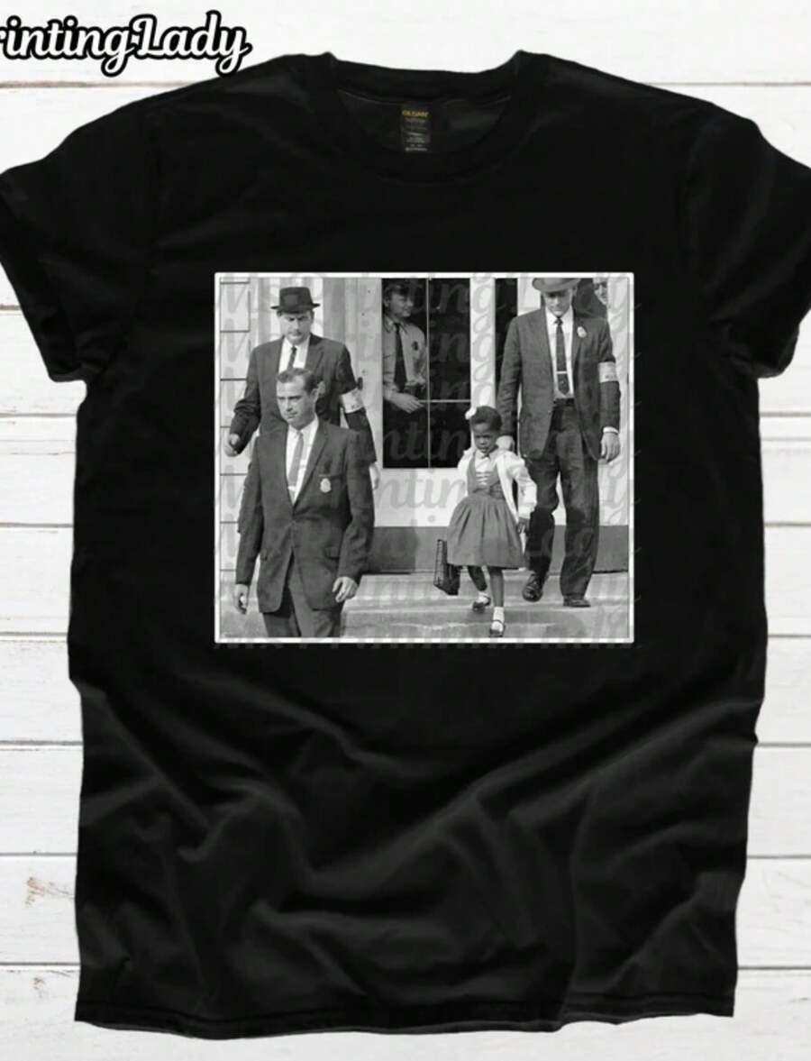 Ruby Bridges T-Shirt_ Civil Rights Pioneer - Black History Month ADOS Tee - màu đen - Xem 1