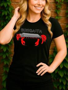 Camiseta Siri Gaita Engraçado Meme Praia Caranguejo Carnaval Básica Unissex 100% Algodão Premium – Masculino e Feminino | Casual, Streetwear, Plus Size, Lançamento com Envio Imediato em Várias Cores - Preto - Visão 4